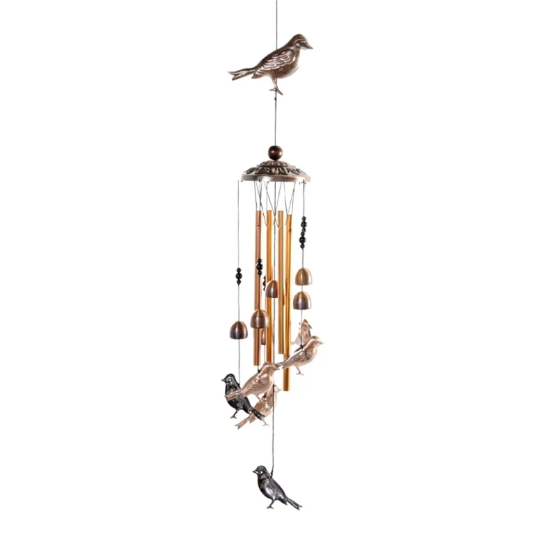 

Pastoral Style Animal Wind Chime Ornament Vintage Metal Multi-tube Wall Hanging