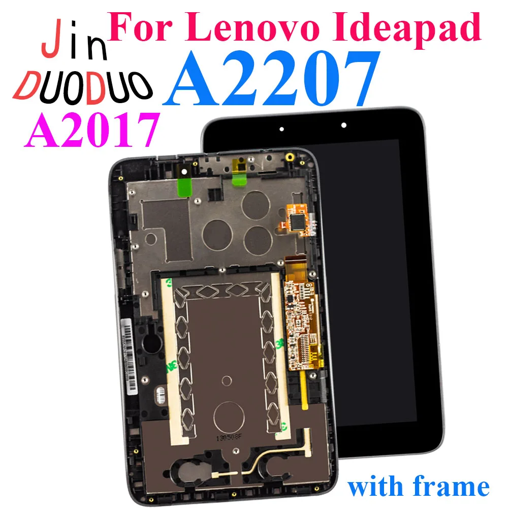 7,0 Оригинальный ЖК-дисплей для Lenovo IdeaPad A2107 A2207, сенсорный экран, дигитайзер для Lenovo Idea Pad, дисплей с рамкой