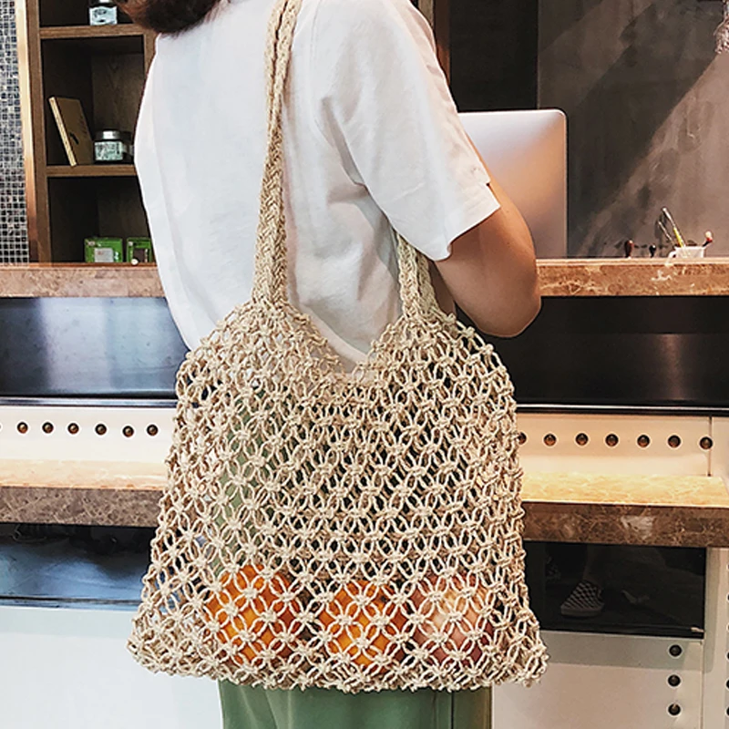 Соломенные сумки для женщин ежедневные женские купания и экологичных покупок
