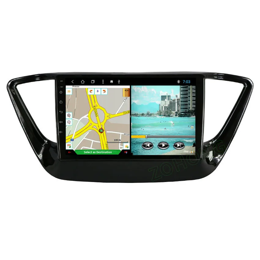 2.5D Восьмиядерный Android 9,0 Автомобильный мультимедийный dvd-плеер для hyundai Solaris Автомобильный gps навигатор Авто Радио акцент