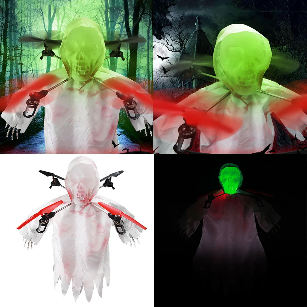 

1031 Skeleton four-axis aircraft lighting special effects roll Halloween atmosphere