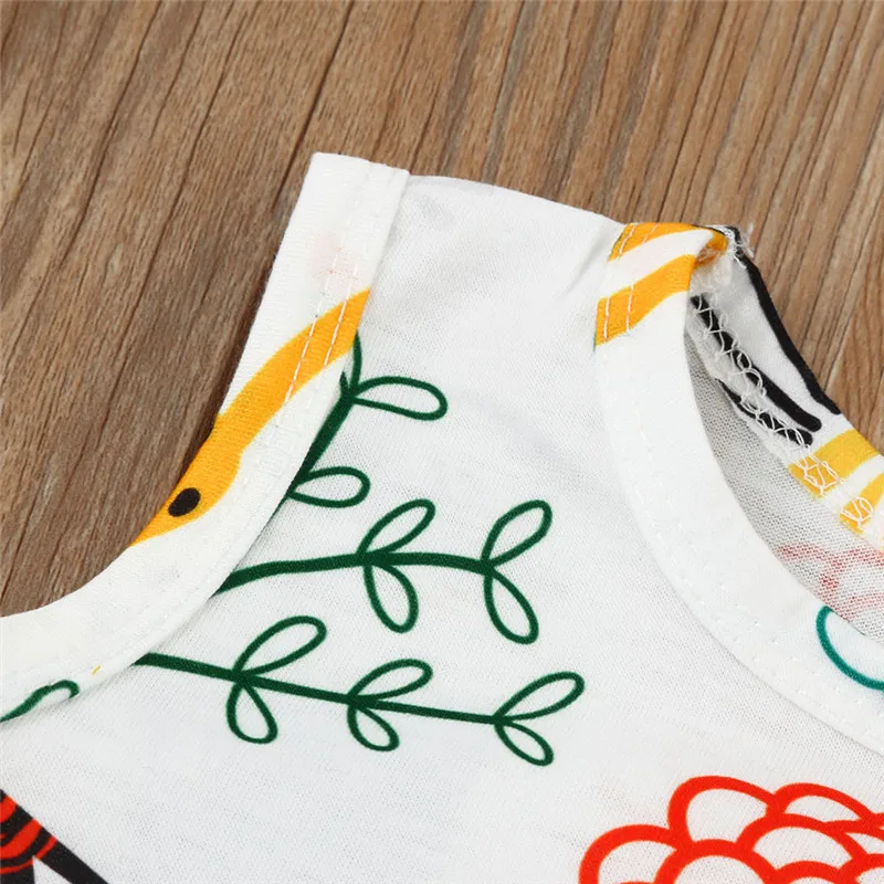 Baby Girl Boy Clothes Sleeve Flower Animal Print Romper Costume Summer Jumpsuit Newborn Infant Rompers Dropship | Мать и ребенок