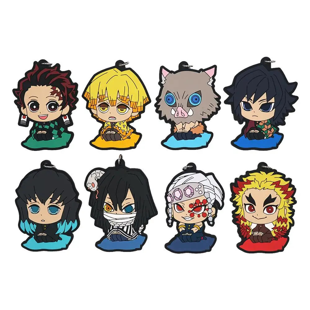 

Аниме «убийца демонов» Kimetsu no Yaiba Kamado Tanjirou Zenitsu Tomioka Giyuu Tokitou Muichirou. Резиновый брелок