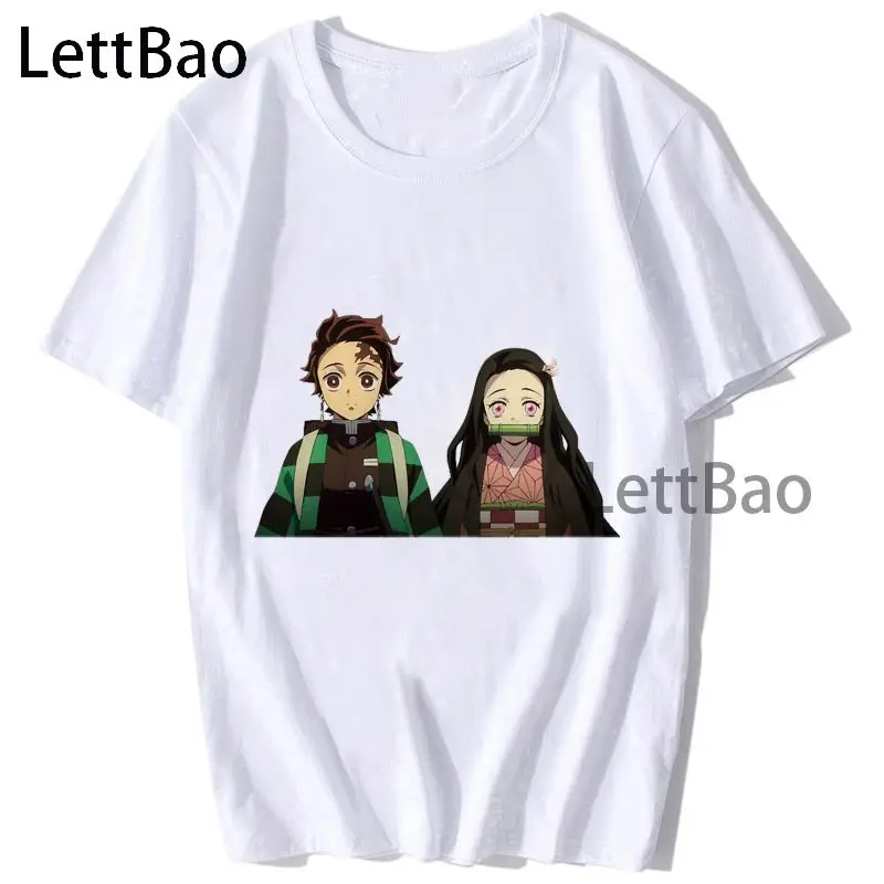 

Демон убийца футболка для женщин/для мужчин Kawaii короткая футболка с героями из японского аниме «Kimetsu без Yaiba мультфильм Nezuko печати t-рубашка ...