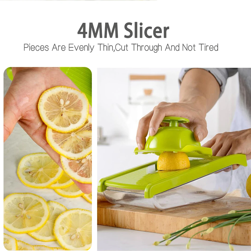 Sowoll 5 in 1 Mandoline Vegetable Cutter Slicer Potato Carrot Grater Peeling with Stainless Steel Slicing Blades Kitchen Tools | Дом и сад