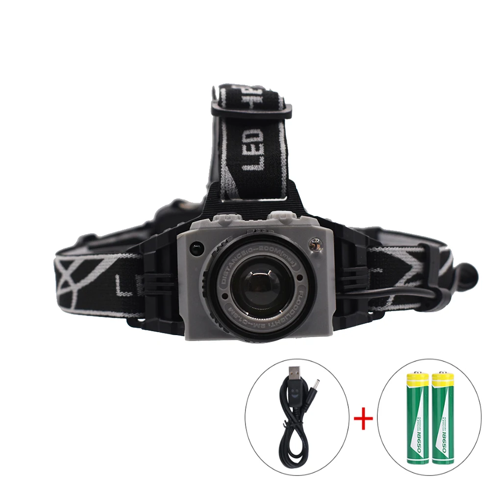 Налобный фонарь T6 светодиодный перезаряжаемый с сенсорным