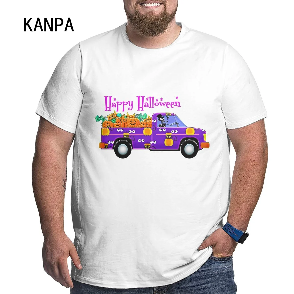 

Anime Men's plus size tee Autumn T Shirt Casual Pumpkin Oversized T Shirts Male New Fashion Halloween O Neck Hip Hop T-shirt
