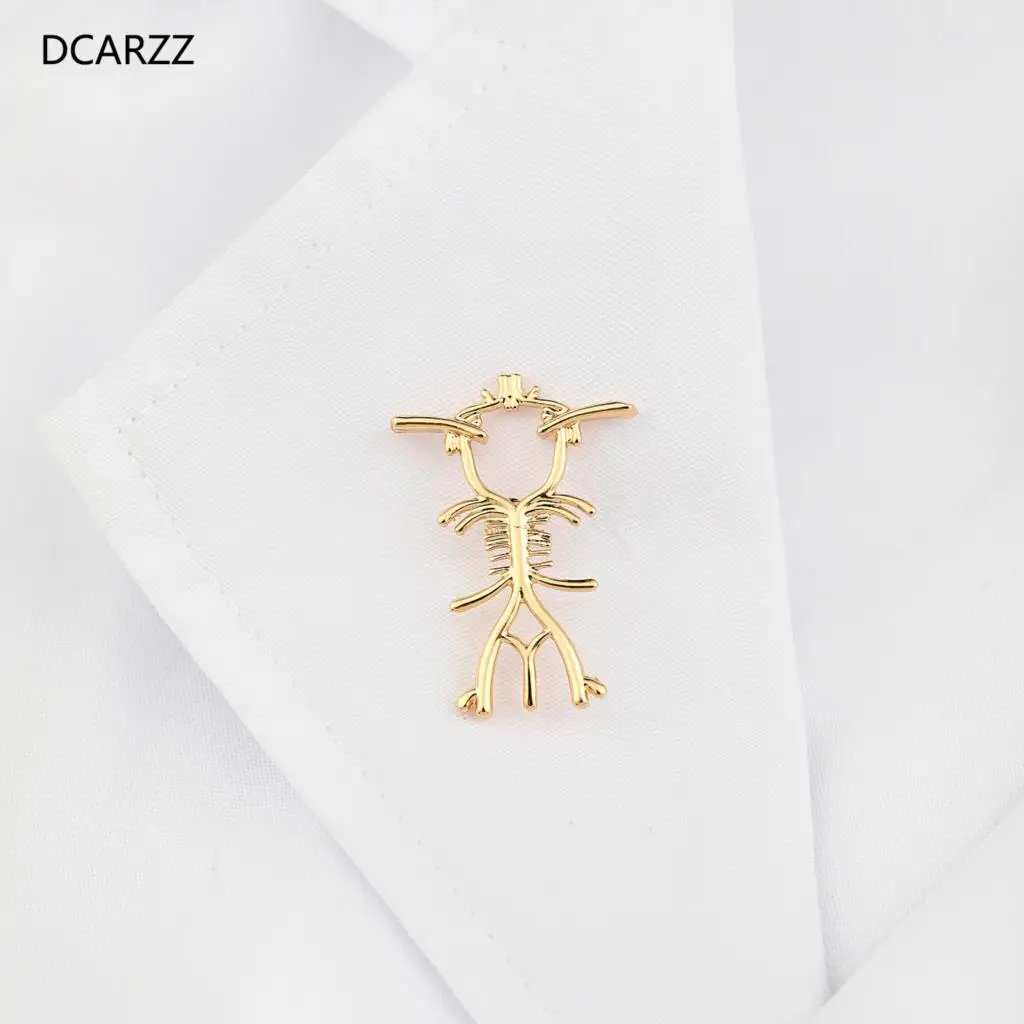 Брошь в форме скелета DCARZZ булавка модное ювелирное изделие с золотым и