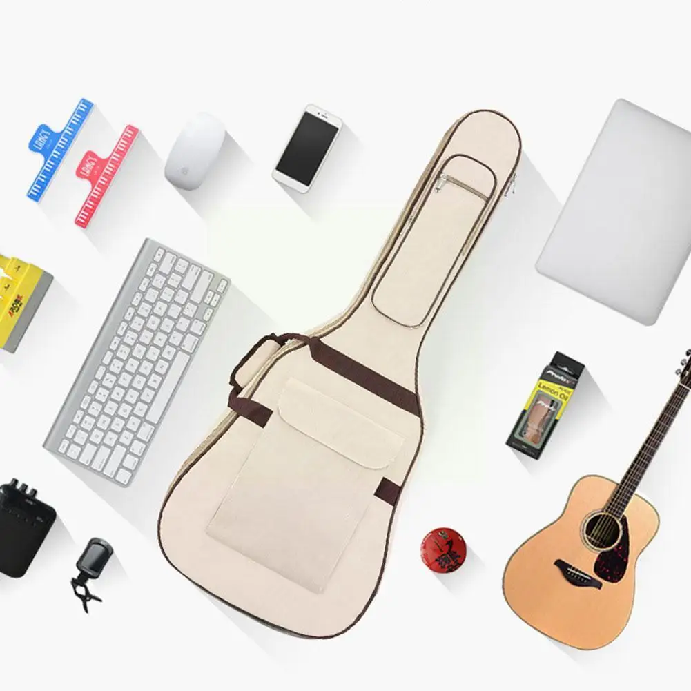 

Outdoor Guitar Bag 41 Inch Waterproof Double Shoulder Sponge Guitar Strap Guitar 10MM Backpack Backpack Portable Handbag V0Z2