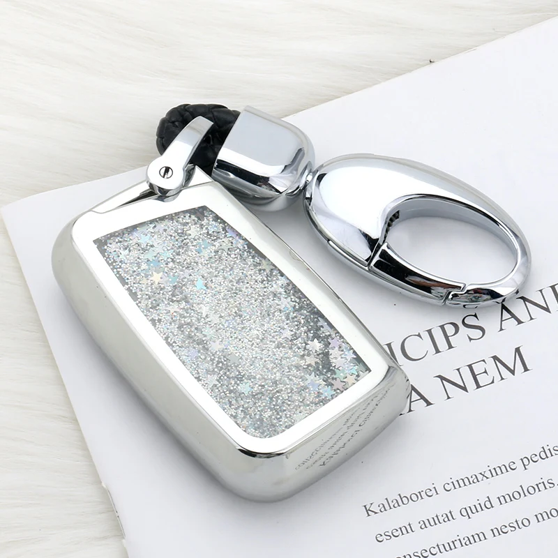 Чехол для автомобильного ключа из ТПУ с сыпучим песком защитный чехол VW Golf Bora Jetta