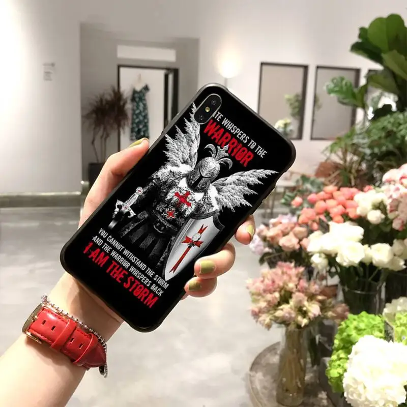 Мягкий черный ТПУ чехол для телефона PENGHUWAN Knight Templar iPhone 11 pro XS MAX 8 7 6 6S Plus X 5S SE XR |