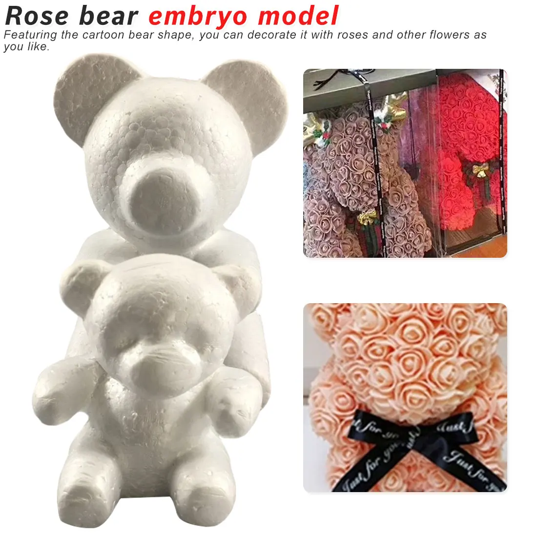 Розовой мишкой подготовки DIY пены заготовки пресс-форм Материал медведь эмбрион