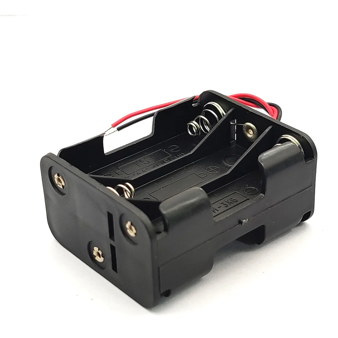 6AA 9V держатель для аккумулятора 6 AA чехол батарейный отсек с зажимом двойной слой