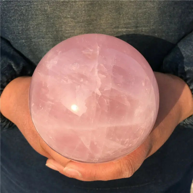 

Natural rose quartz ball decorative powder crystal ball