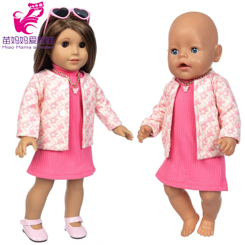 

18 Inch American Og Girl Doll Coat dress Baby Doll Clothes Office Lady Suit Baby Girl Gift Toys Outwear