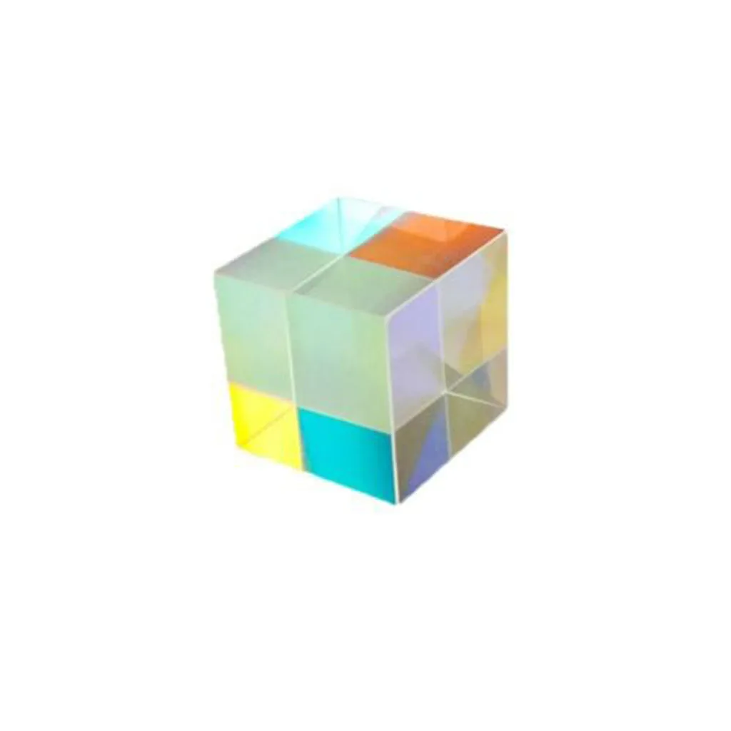 

Cmy Optic Prism Cube - Optical Glass Prism, Rgb Dispersion Six-sided Bright Light Combine Cube For Physics And Decoration#Y3