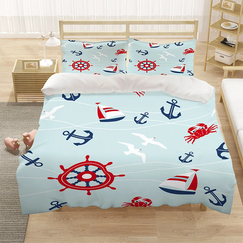 С принтом героини мультфильма 3 шт. Ocean вечерние тема Стёганое одеяло комплект в