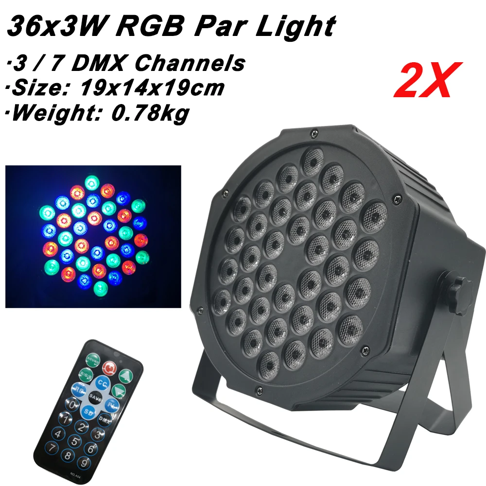 2pcs Par Light Высокое качество 2,4G беспроводной dmx-контроллер 192-W DMX консоль для светодиодный Par движущаяся головка диджейский прожектор контроллер освещение на сцену - Цвет: 2pcs Par Light