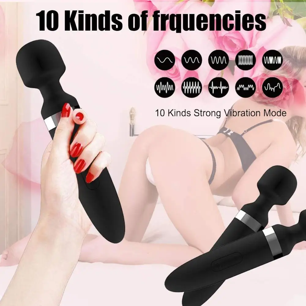 10 частоты USB перезаряжаемая AV-палка вибрирующее зеркало массажер простаты