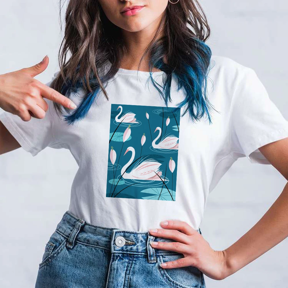 

Animals Exquisite Women T-shirt Fashion Autumn Short Sleeve Cute Cat In Spring Printed Short Sleeve Breathable Fashion Tshirt
