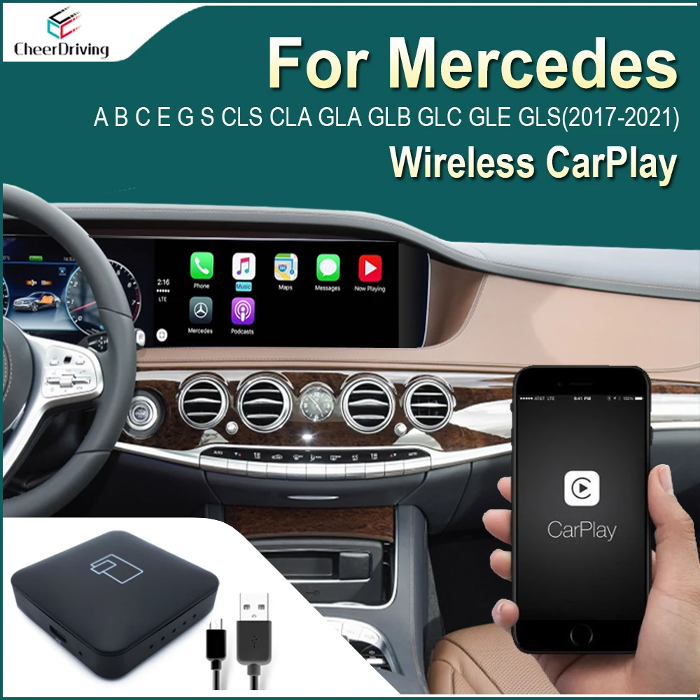 

CheerDriving Usb Dongle Wired to Wireless CarPlay MirrorLink Activator for Mercedes Series