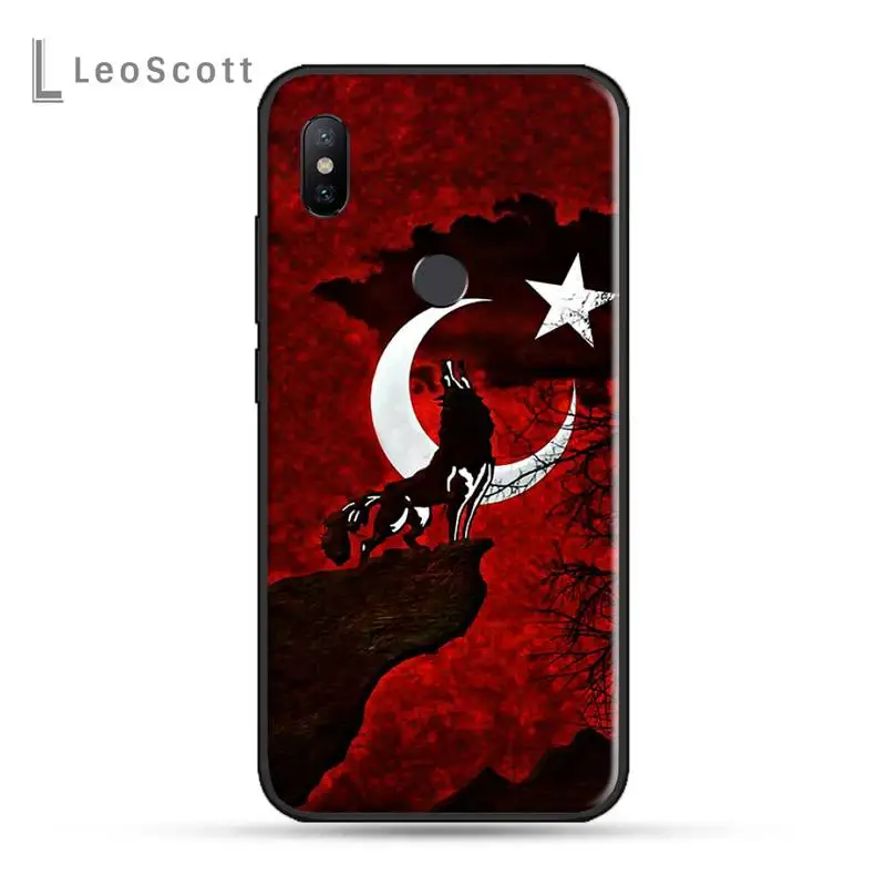 

turkey turkish flag wolf Accessories Phone Case For xiaomi Redmi 5 5A plus 7A 8 note 2 3 4 5 5A 6 7 GO K20 A2