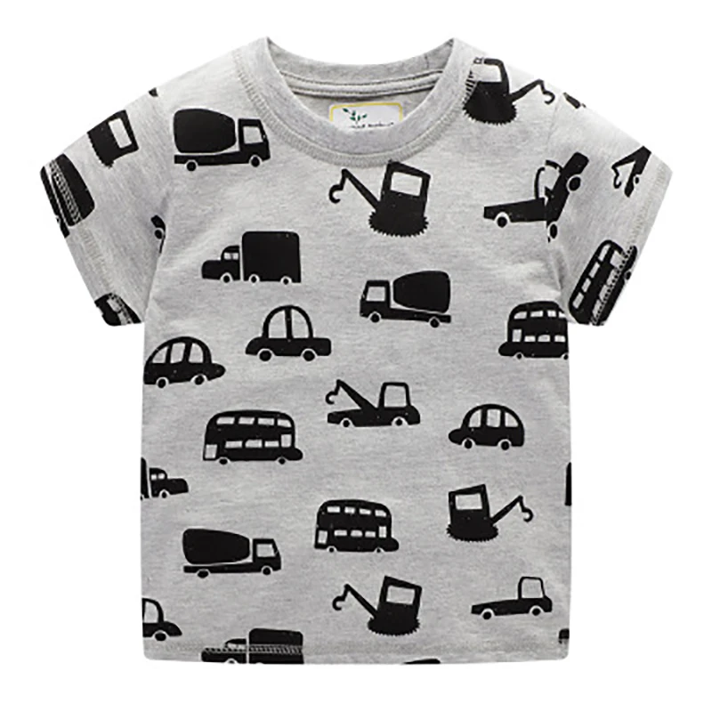 

ZWF716 Girls T Shirts for Kids Tops Clothes Summer Children's Clothing New Cartoon Baby Boys Shirts 2-12 Years