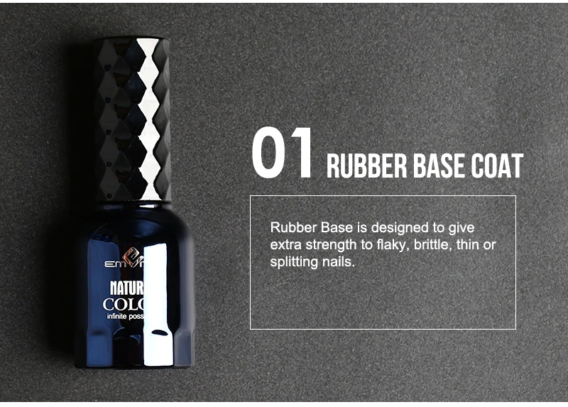 EMENE 3PCS/Lot Base and Top Coat Soak Off Gel Nail Polish Vernis Semi Permanent Gel Lacquer Transparent Nail Art Top Base Primer