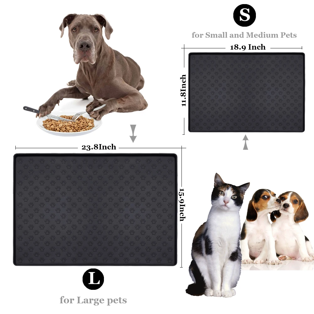 

Pet Feeding Mat Non Slip Pet Food Placemat Waterproof Drinking Mat Pet Food Pad For Dog Cat Food Placemat Pets Supplies