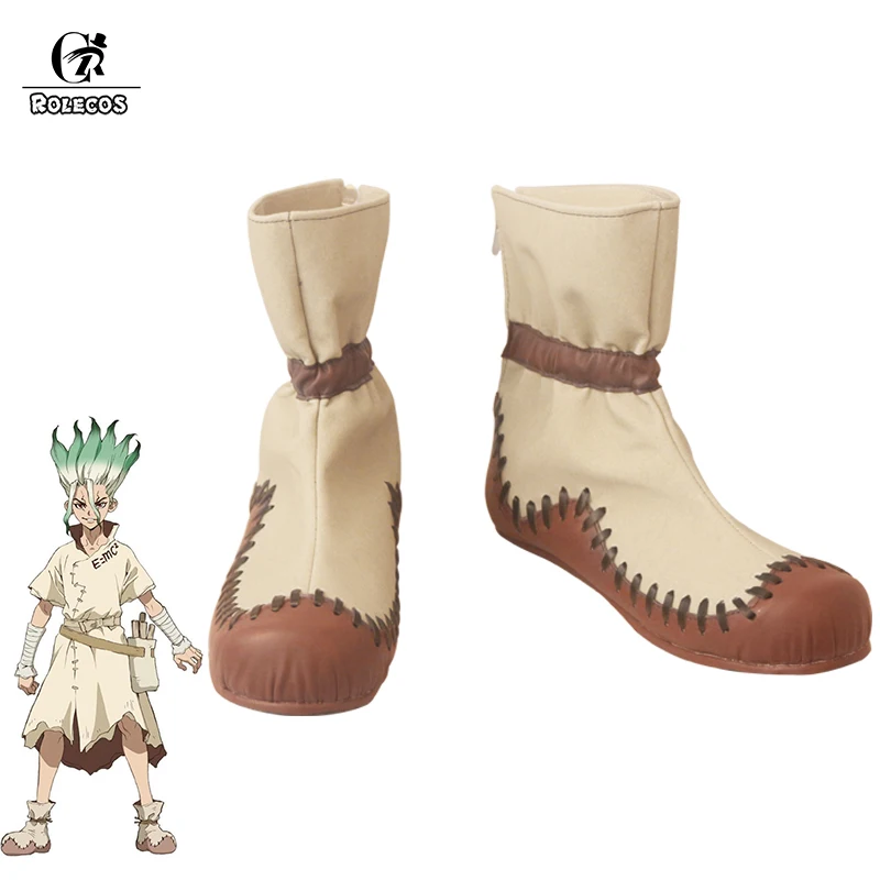 Rolecos аниме доктор камень Косплэй обувь Senkuu ботинки для костюмированной вечеринки