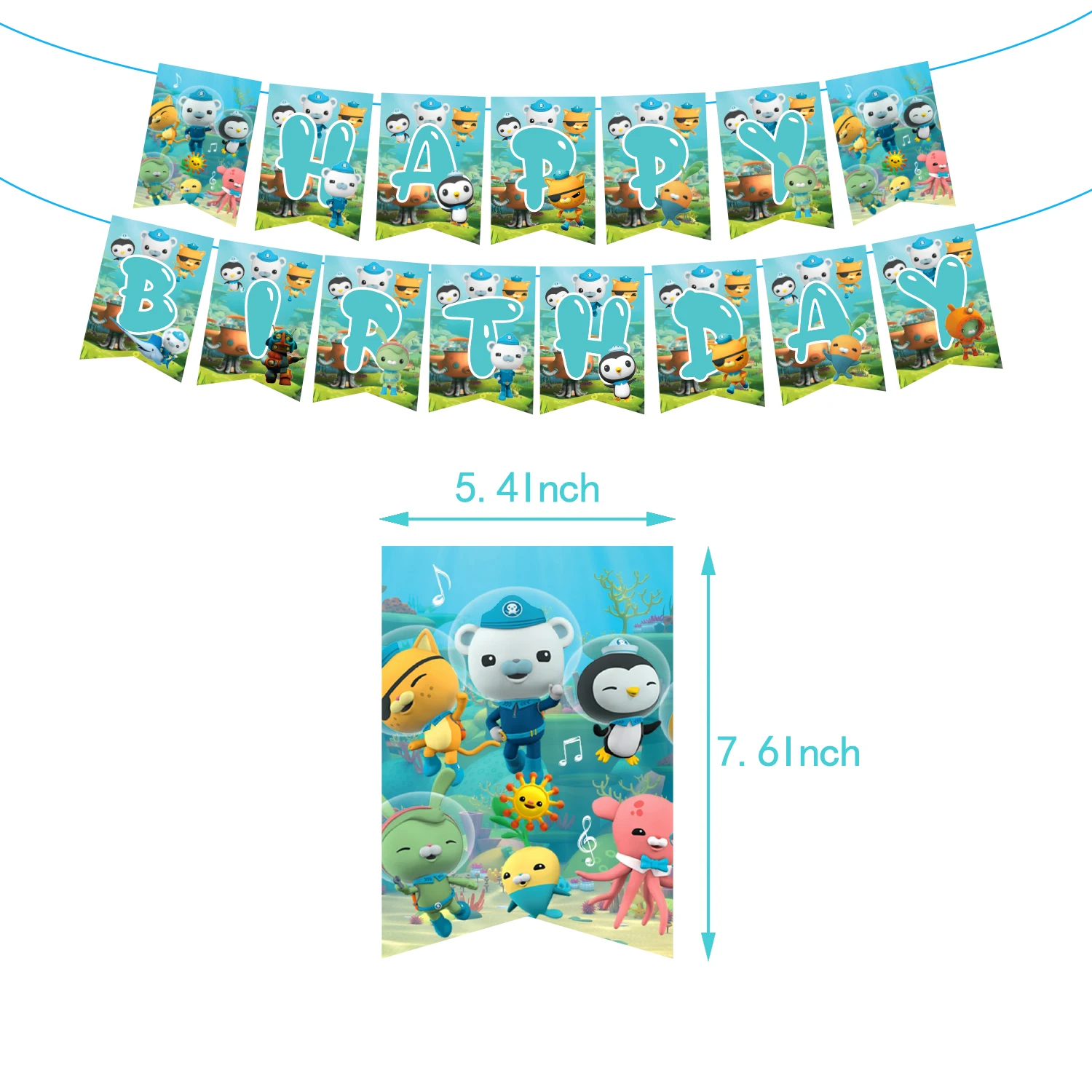 Восемь ярких цветов баннер на день рождения топпер для торта латексные шары Kwazii