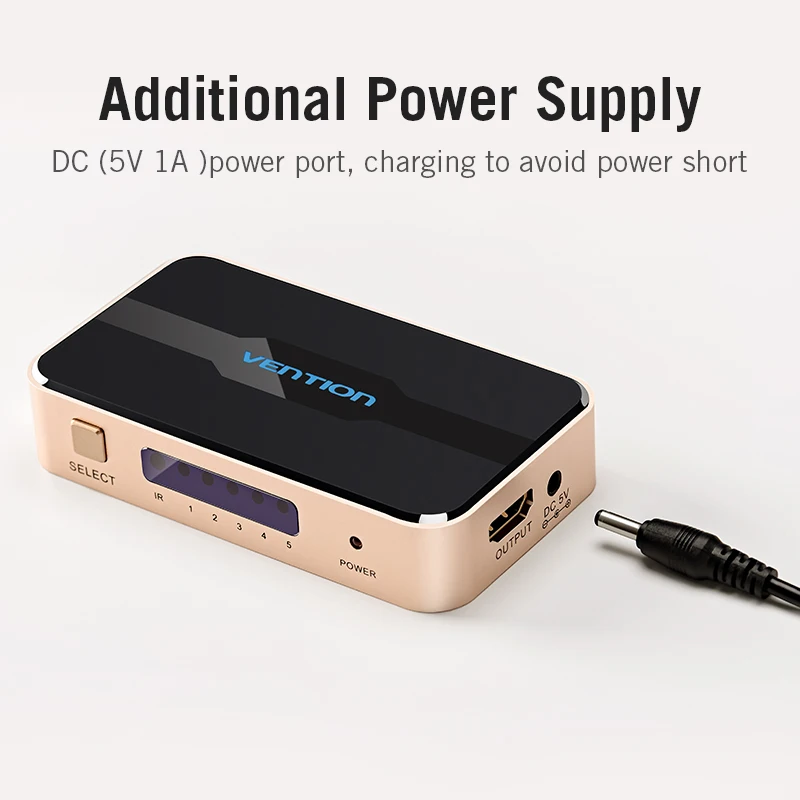 vention hdmi splitter 5 in 1 out 4k30hz hdmi 5x1 3x1 adapter for xbox 360 tv mi box switch ps5 ps4 3 in 1 out hdmi 1 4 switcher free global shipping