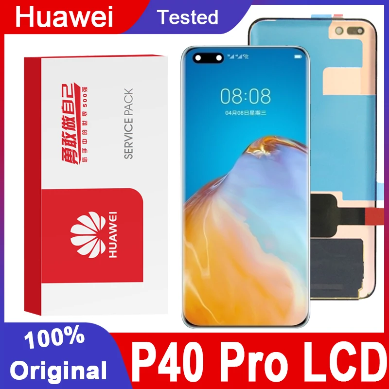 100% Оригинальный 6 58 ''сменный дисплей для Huawei P40 Pro ЖК сенсорный экран