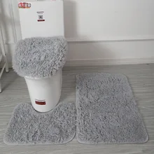 3Pcs/set Bathroom Rugs And Mat Set Soft Fluff Shower Carpet Non-slip Floor Mats For Bathroom Bath Mat Bedroom Toilet Lid Cover 3Pcs/set Bathroom Rugs And Mat Set Soft Fluff Shower Carpet Non-slip Floor Mats For Bathroom Bath Mat Bedroom Toilet Lid Cover