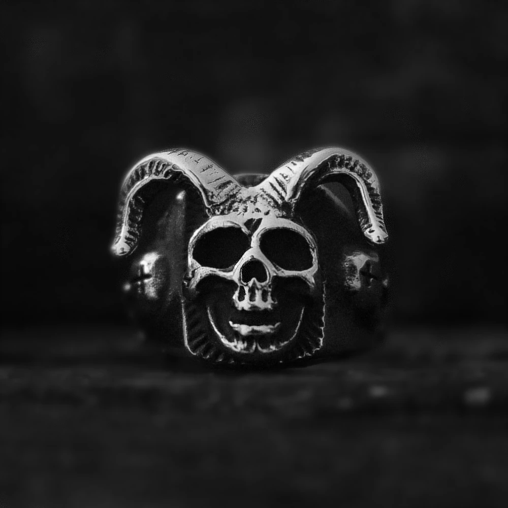 Мужские Винтажные кольца с крестом Azazel сатанинский череп панк дьявол в готическом стиле кольцо из нержавеющей стали байкерские ювелирные изделия