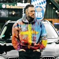 mannen retro straat trend hoodie jesus cross kleur gedrukt trui herfst mode leisure winter formule oversized hoodies