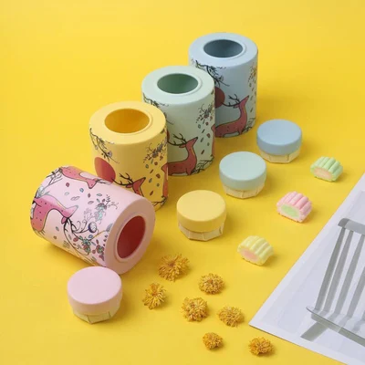 Ceramic Macaron Color Tea Pot Girl Series Flower Candy Storage Tank Sealed Jar Ceremony Accessories Teaware | Дом и сад