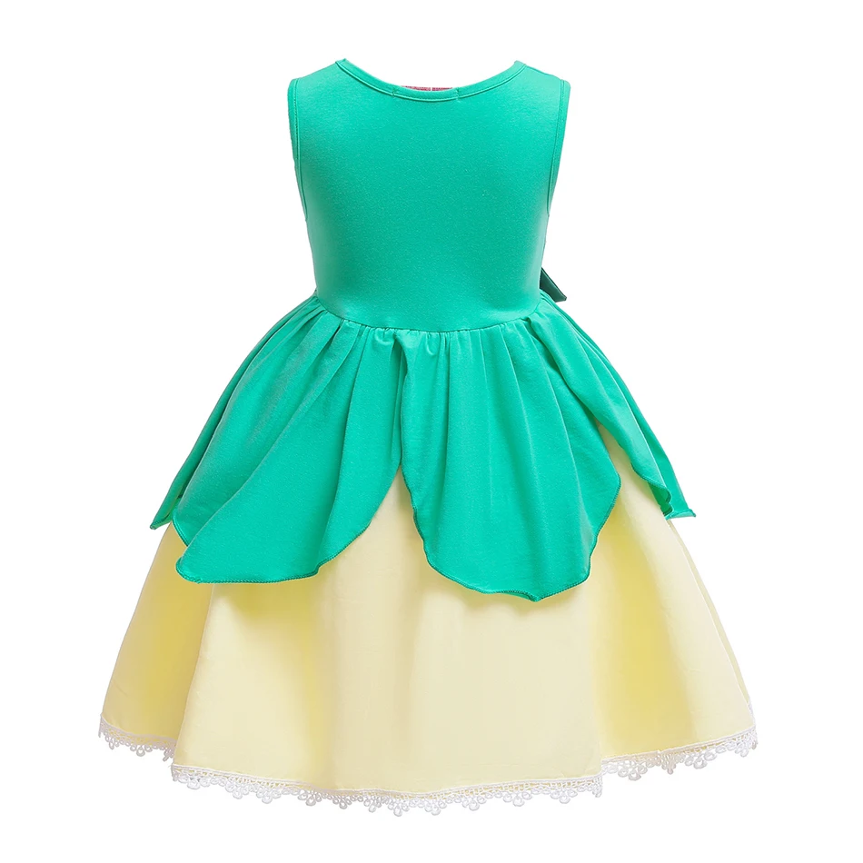 Girl Princess Tiana Dress Cosplay Costume Children Cartoon The and Frog Costumes Baby Girls Birthday Party Clothes | Детская одежда и