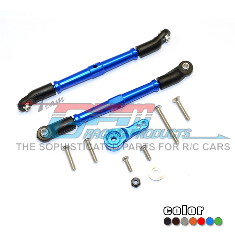 

GPM ALUMINIUM ADJUSTABLE STEERING LINKS & SERVO ROD WITH 25T SERVO HORN For AXIAL SCX10 II 90047 RC Upgrade