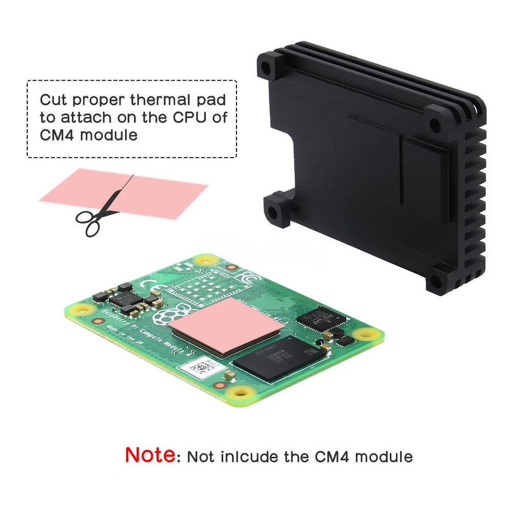 Вычислительный модуль Raspberry Pi 4 CM4 встроенный алюминиевый