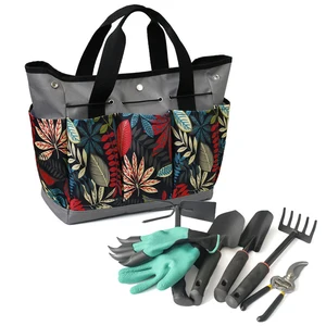 Garden Tool Bag Multifunctional Portable Wall Hanging Oxford Gardening Tool Organizer Handheld Pocket Outdoor Indoor Storage Bag 10 item image