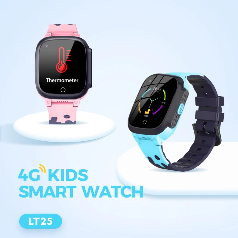 Kids Smart Watch waterproof Smartwatch GPS LBS WIFI Tracker Thermometer 4G Camera Video Call Smart Watch Voice Chat