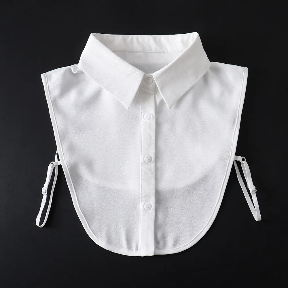 

Женский съемный воротник рубашки, Женский винтажный шифоновый деловой ложный воротник, женская одежда, украшение рубашки, съемный ложный воротник