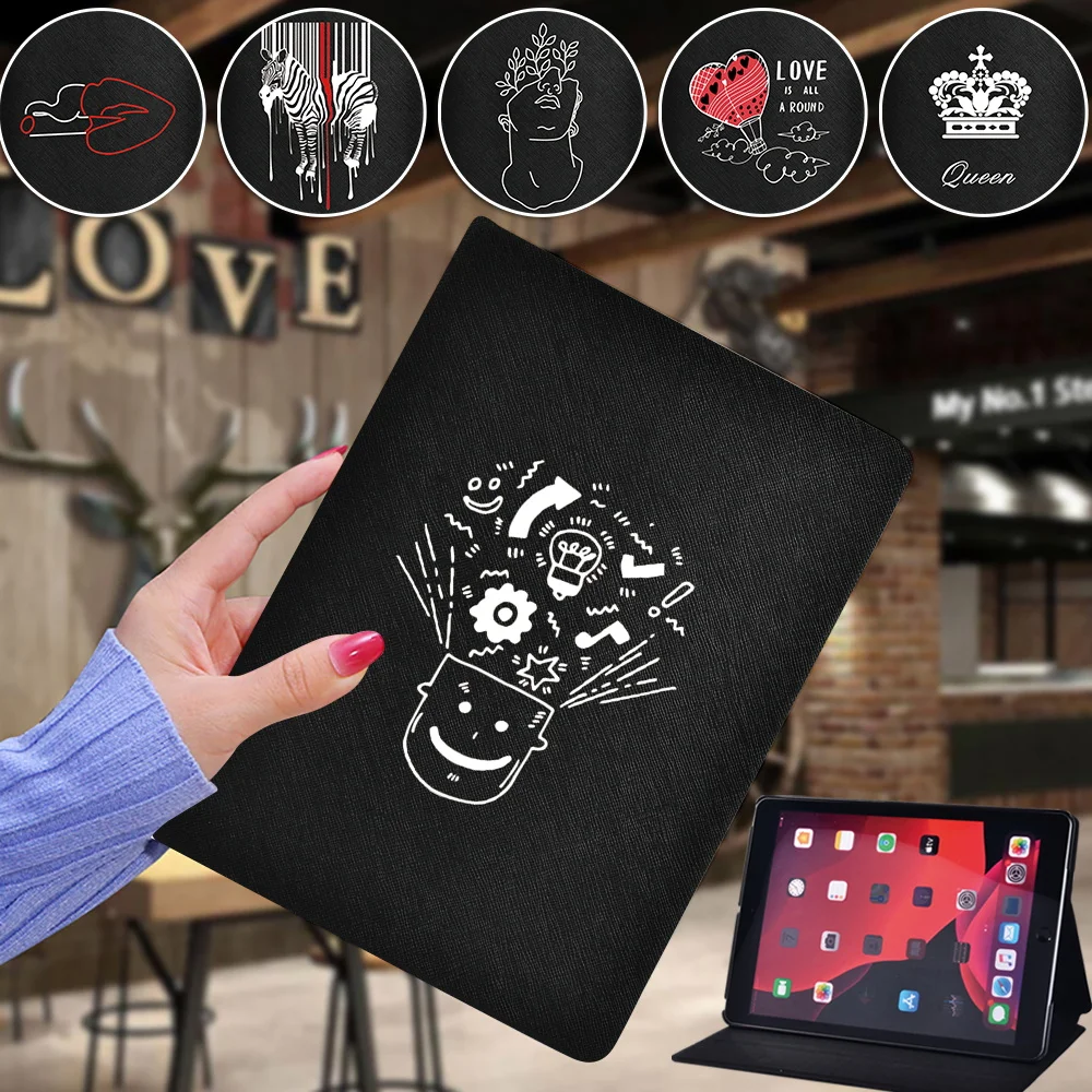 

Tablet Cover for Apple Ipad 7th 8th A2270 A2198/Mini 1 2 3 4 5 A1599 A1538/Ipad 5th A2197/2018 6th A1893 Pu Leather Stand Case