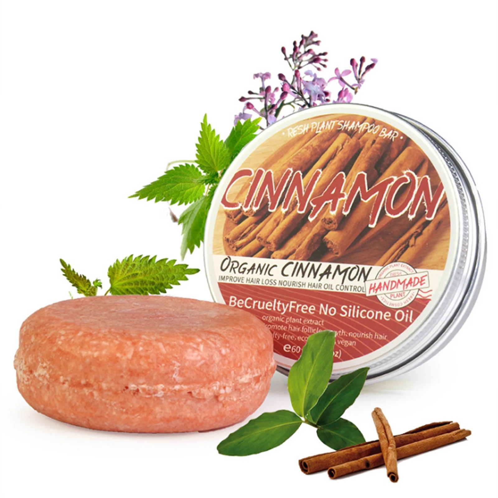 

Handmade 60g Natural Organic Solid Hair Shampoo Bar Soap Anti-Dandruff Eco-Friendly Oil Control Hair Darkening for Dry Hair