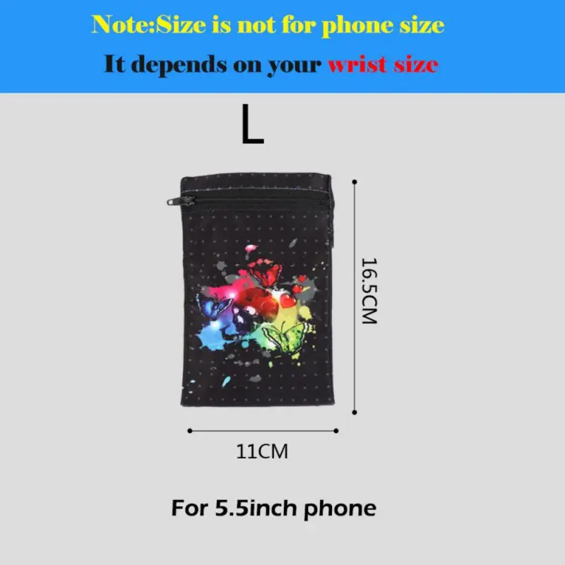 

Multipurpose Running Cycling Arm Bag Elastic Folding Sweatband Wristband Durable Wrist Armband Phone Pouch Holder Sports Bag