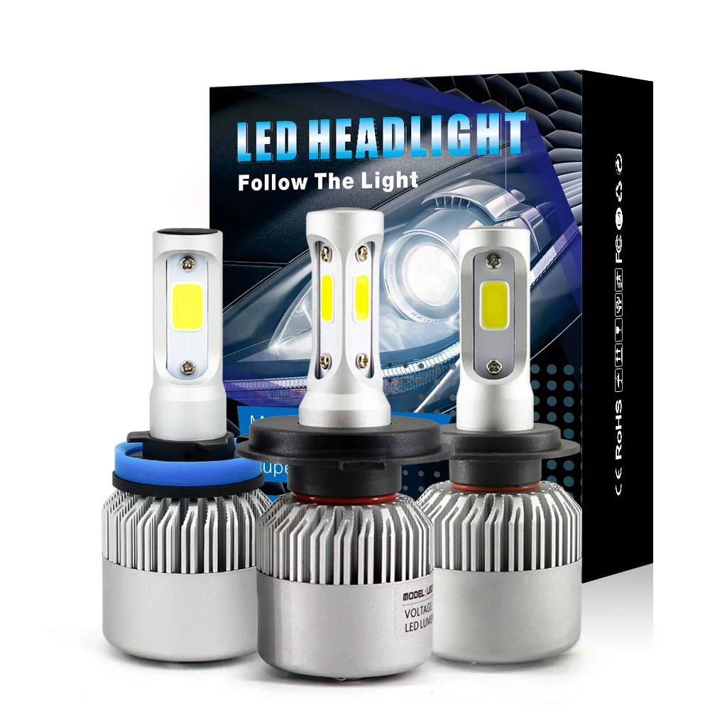 1 комплект 6500K 72W H1 H4 H7 9006 HB4 светодиодные Автомобильные фары H8 9005 Hb3 8000LM H11 H9