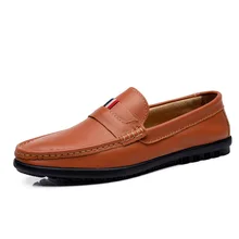 Men's shoes, autumn and winter new style leather shoes, leather casual soft sole, lazy shoes, busine
