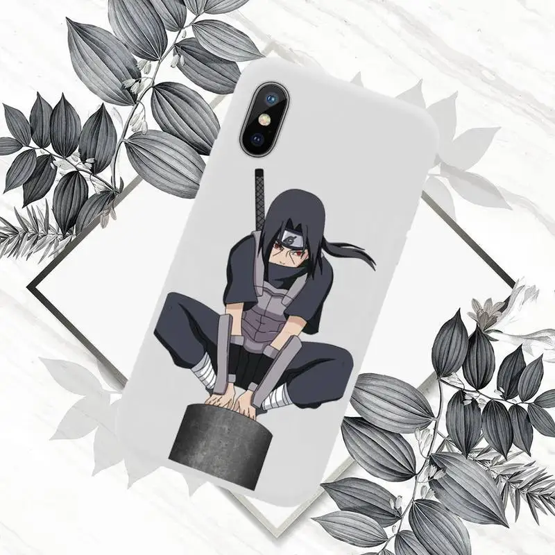 

Japan Anime Naruto Sasuke Phone Case White Candy Color for iPhone 11 12 mini pro XS MAX 8 7 6 6S Plus X SE 2020 XR