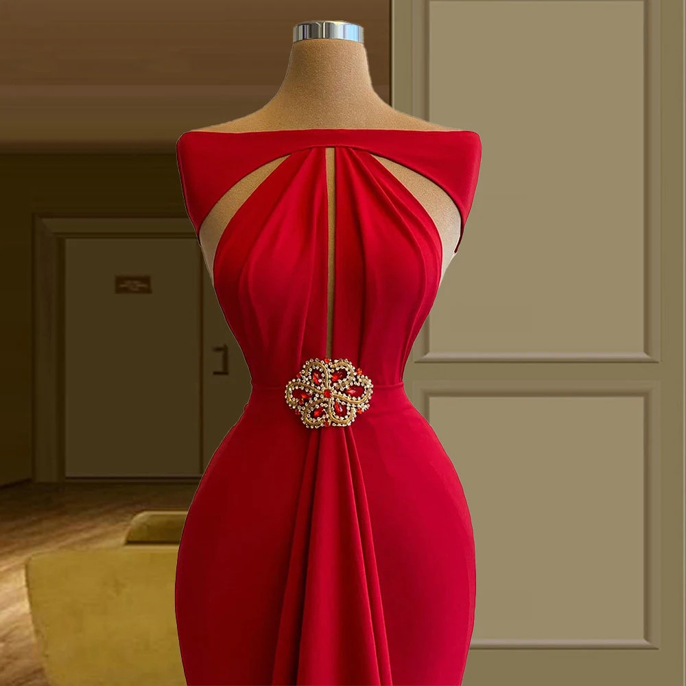 

YILIBER Evening dresses 2021 vintage vlack pearls long sleeves evening gowns beading prom dresses for women short dresses